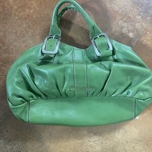 Cole Haan green leather handbag